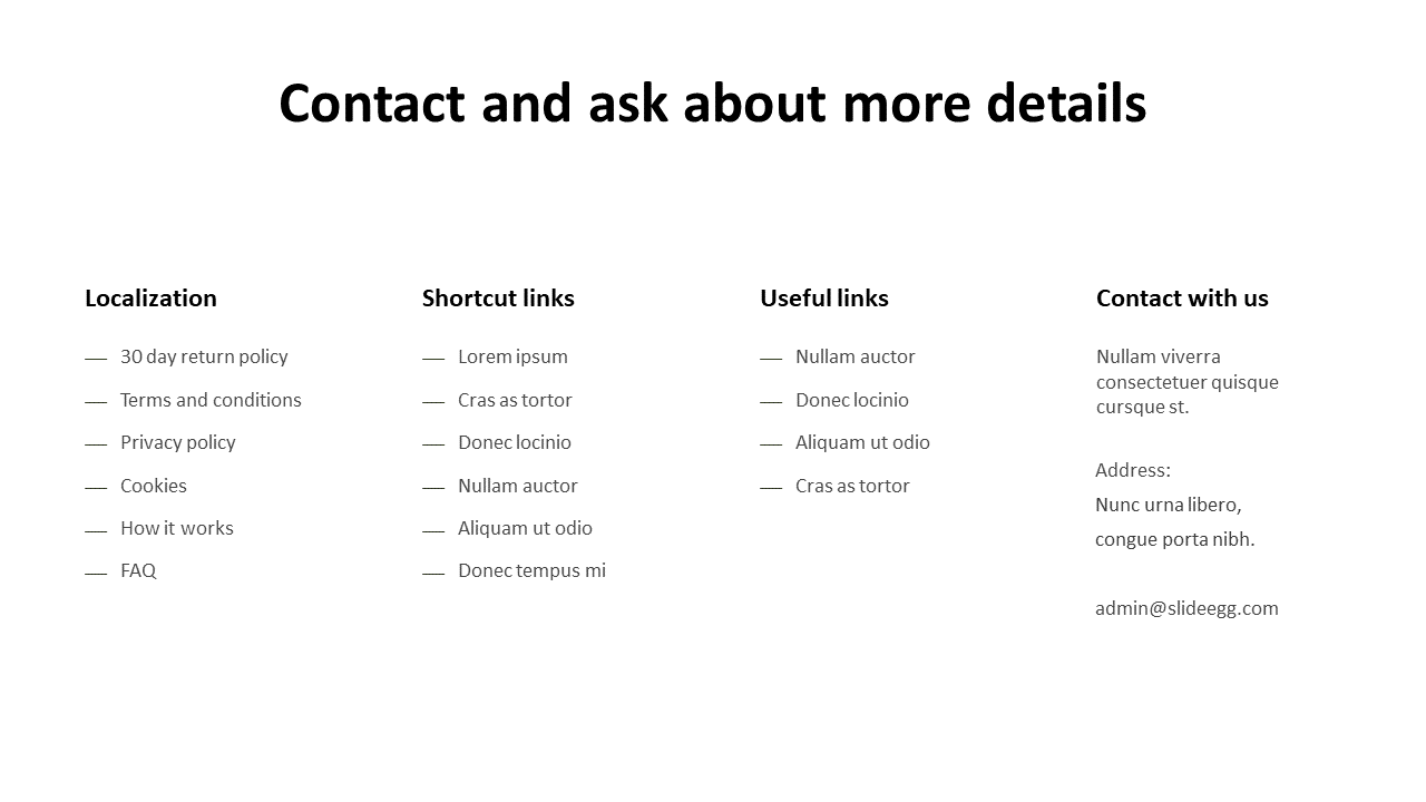 Contact and more details powerpoint